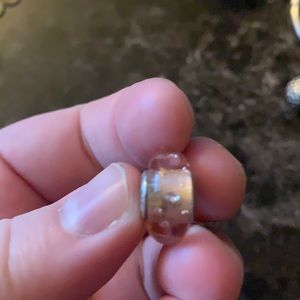 Pandora light pink bubble glass charm